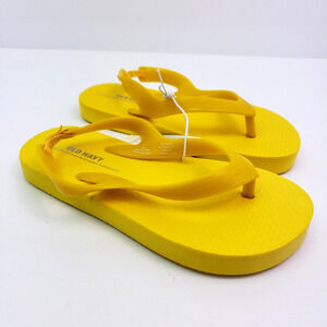 Old Navy Toddler Girls Size 10 Yellow Slip On Heel Strap Thong Flip Flop Sandals